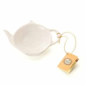 Plato pequeño de porcelana para dejar la bolsa de té