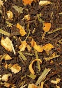 Té pu-erh limón naranja a granel con trozos cítricos