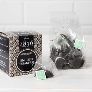 Caja de té negro English Breakfast en bolsitas pirámide