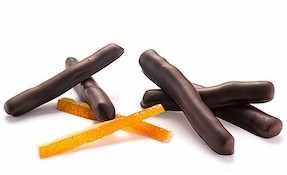 Palitos de naranja con chocolate y almendra, 70 g
