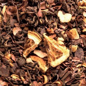 Té pu-erh Chocolate Naranja con cacao a granel