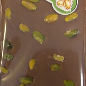 Tableta de chocolate con leche y pistachos de Otra Historia
