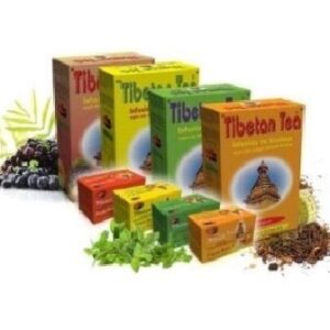 Caja de té tibetano sabor frutas rojas, 84 bolsitas