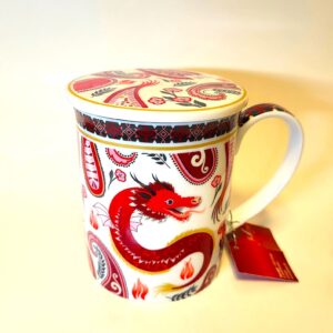 Tisanera Zora de porcelana con filtro y caja de regalo