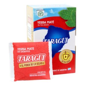 Yerba mate cocido Taragüí en envase de 20 bolsitas