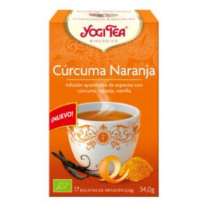 Caja de Yogi Tea Cúrcuma Naranja en bolsitas